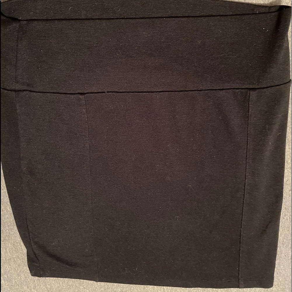 Black mini skirt